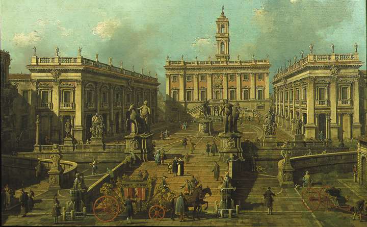 "View of Rome: The Piazza del Campidoglio and the Cordonata"